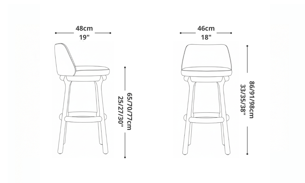 Image of the main dimensions of the product